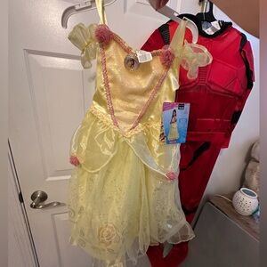 Yellow Princess Dress with Pink Accents